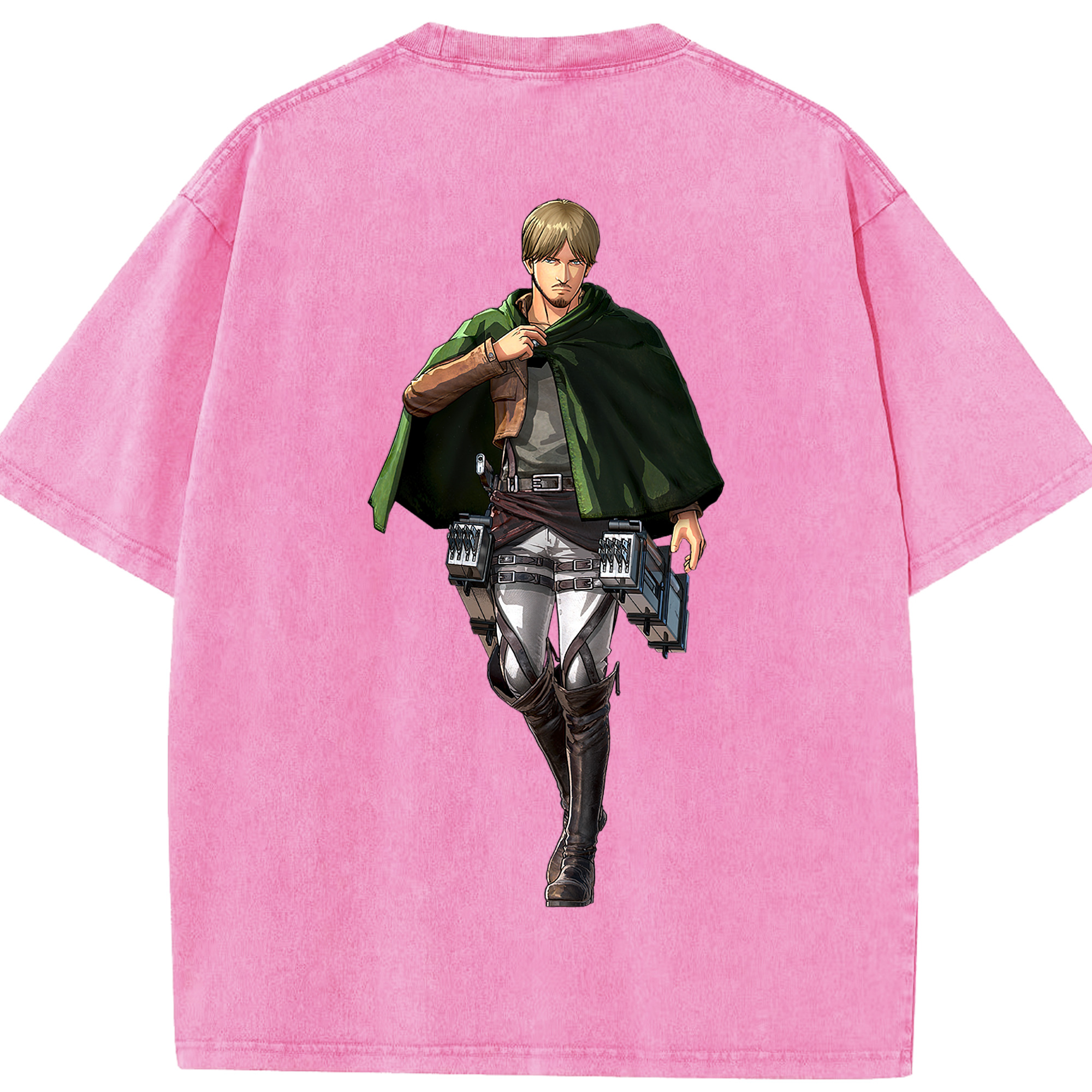 （画像用） 進撃の巨人 ミケ·ザカリアス Attack on Titan Mike Zakarius 綿100% ヴィンテージ風 半袖Tシャツ（背面プリント）